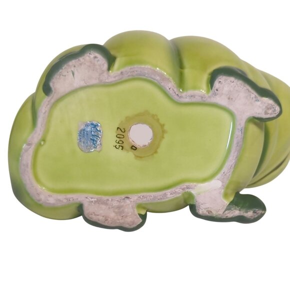 Vintage Relpo Green Caterpillar Ceramic Planter Kitsch Cute Garden Decor Japan - Picture 7 of 9